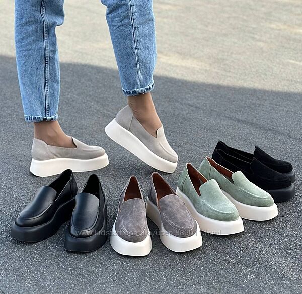 Жіночі туфлі лофери на платформі Різні кольори 
