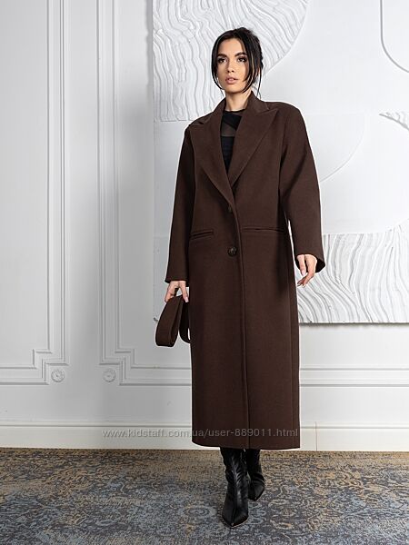 Пальто жіноче оверсайз довге демі різні кольори 40-54