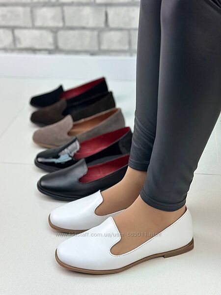Балетки жіночі шкіряні, лакові та замшеві 36-41