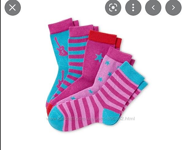 Якісні зручні дитячі бавовняні шкарпетки для дівчат від tcm tchibo Чібо