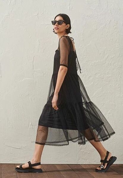 Розкішна зручна жіноча сукня з фатином від H&M, розмір M, Англія