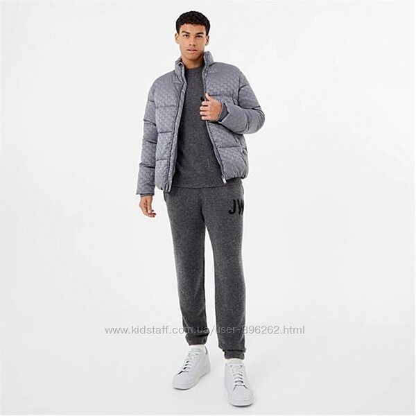 Розкішна тепла чоловіча куртка від Jack Wills Logo puffer steele, Англія, M-L