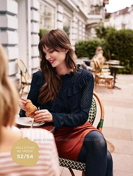 Стильна зручна жіноча мереживна блуза, блузка від tcm tchibo Чібо, Німечч