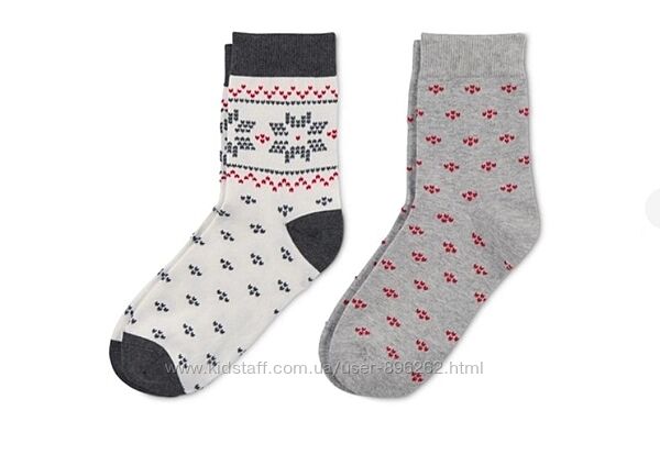 2 пари Якісні зручні жіночі бавовняні шкарпетки, носки від tchibo Чібо,39-42