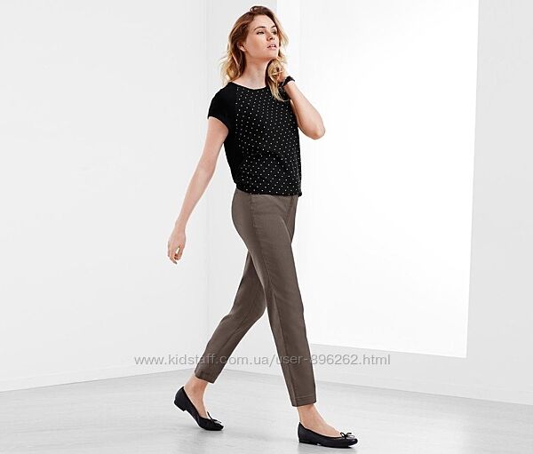 Стильні зручні жіночі стрейчеві брюки довжиною 3/4 від tcm tchibo Чібо, S-M