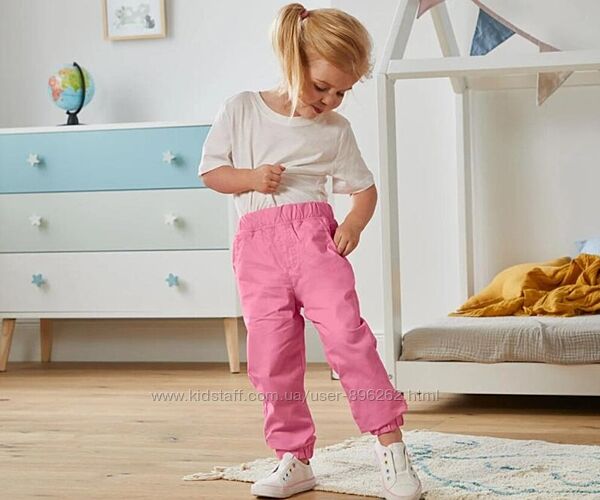 Якісні зручні дитячі бавовняні штани, брюки для дівчинки від tchibo,110-116