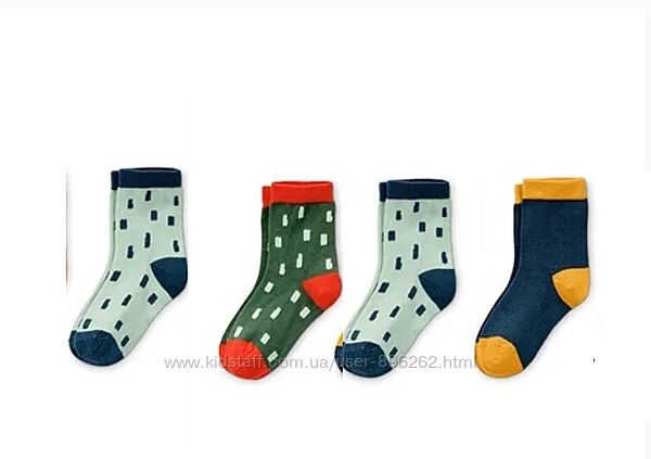 4 пари Якісні зручні дитячі бавовняні шкарпетки, носки від Tchibo Чібо,27-30