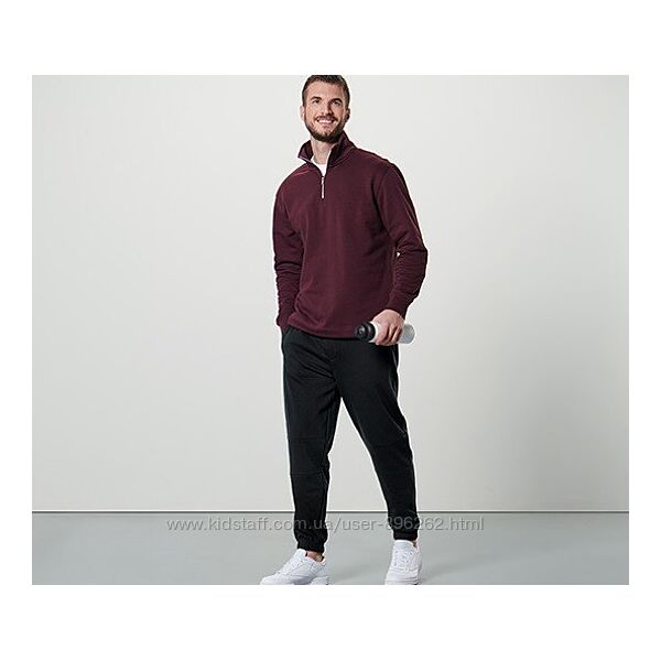 Розкішна чоловіча толстовка, светр троєр з бавовни на байку від Tchibo, XL