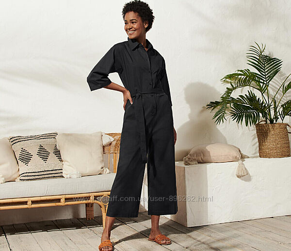 Розкішний стильний жіночий літній комбінезон із попліну від Tchibo Чібо, S-L