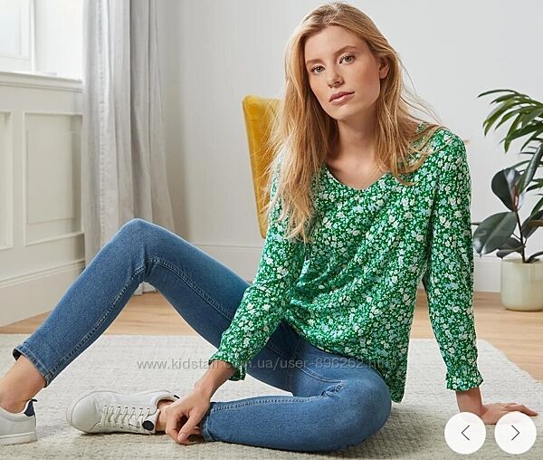 Яскрава якісна зручна жіноча блуза, сорочка від Tchibo Чібо, Німеччина, L-X