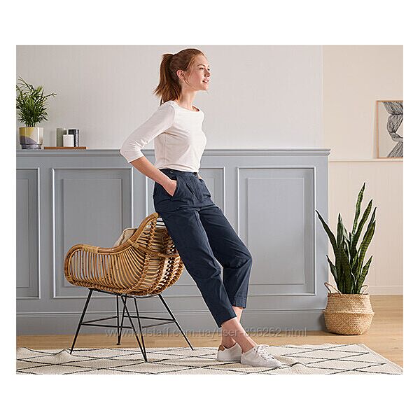 Стильні якісні жіночі бавовняні брюки в стилі Чінос від Tchibo Чібо, XXL