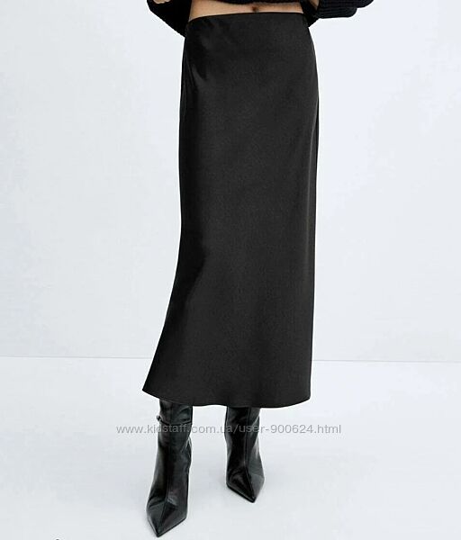 Спідниця міді сатинова Mango