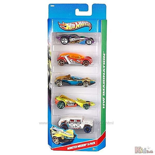 Набор  машинок Хот Вилс 5 шт Hot Wheels Оригинал