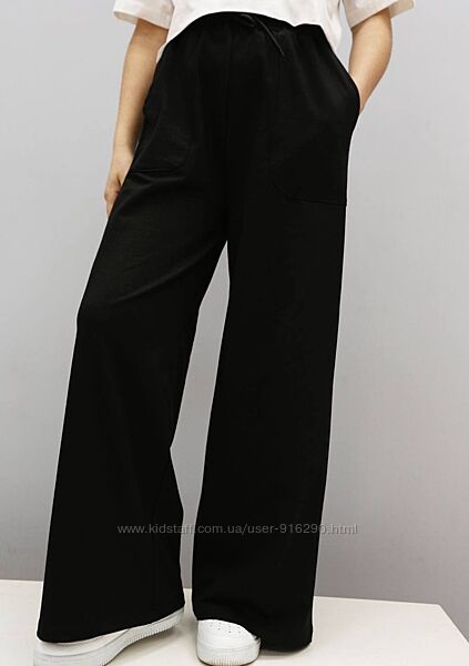 Широкі штани палаццо кюлоти висока талія посадка.