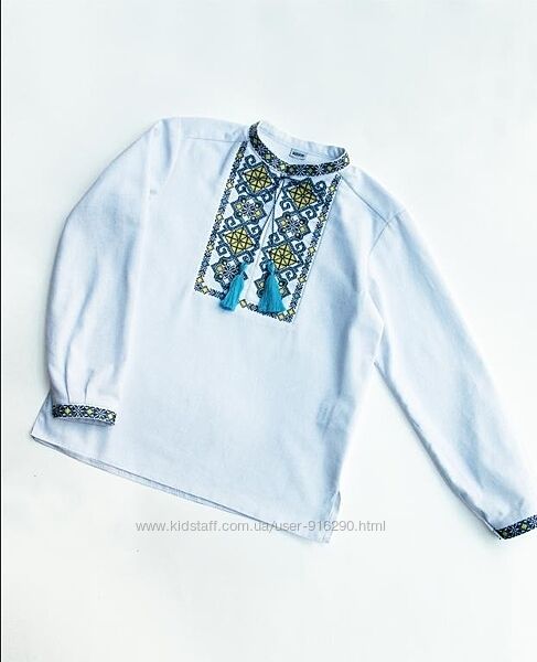 Вишиванка для хлопчика льон на замочку 140