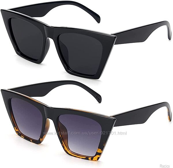 Винтажные квадратные солнцезащитные очки в стиле кошачий глаз 