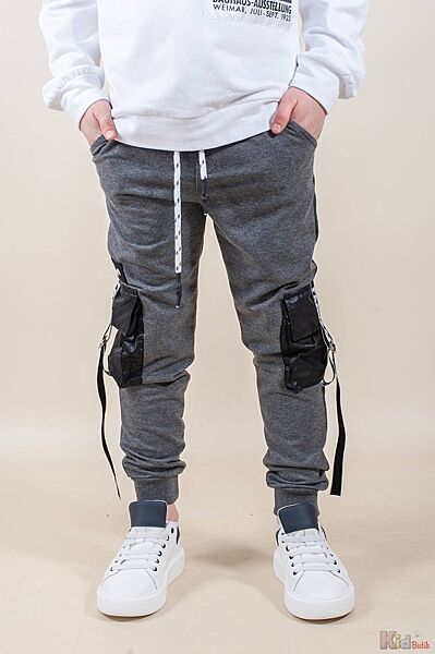 Штани спортивні сірого кольору для хлопчика A-yugi Jeans