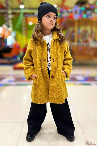 Пальто в гірчичному кольорі для дівчинки Minimi