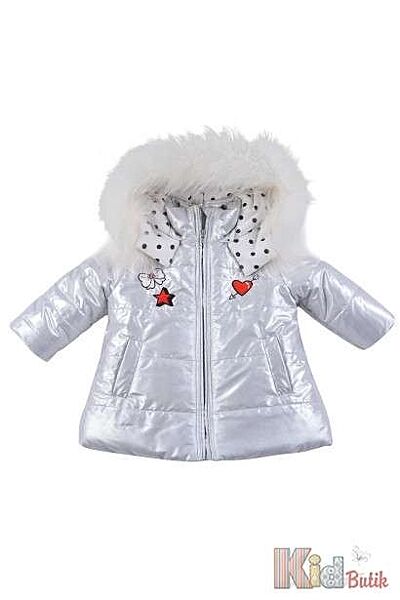 Куртка зимова срібного кольору для дівчинки Wojcik
