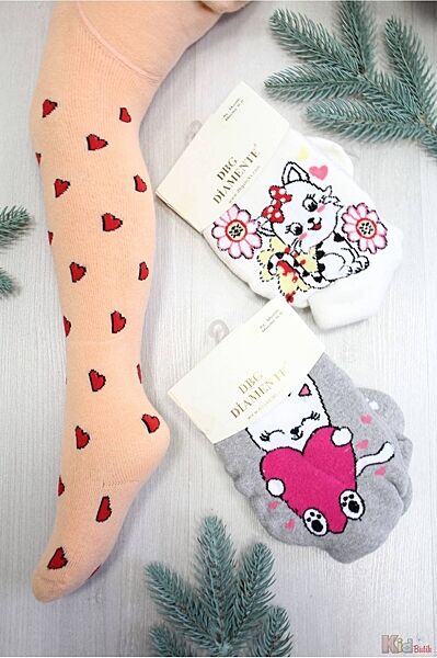 Колготки махрові для дівчинки Lovely Kitten DBG socks