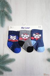 Шкарпетки 3 пари махрові з кошеням для хлопчика Pier Lone