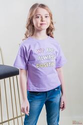 Фіолетова футболка для дівчинки Viollen