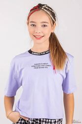Футболка світло-фіолетова для дівчинки Fashion is about LOCOLOCO