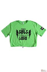 Футболка зелена Girls Loco для дівчинки LOCOLOCO