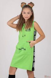 Сукня спортивна зелена з капюшоном LCL Real Girl LOCOLOCO