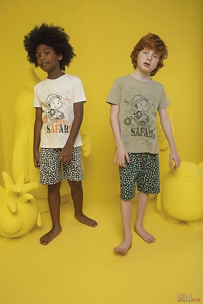 Піжама шорти і футболка Funny Safari для хлопчика 4-5 років Donella