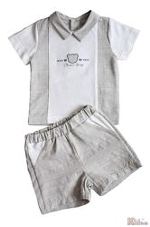Костюмчик 2-ка футболкашорти сірі для хлопчика MYMIO baby