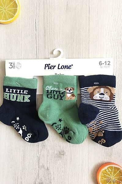 Шкарпетки 3 пари з песиком для хлопчика Pier Lone