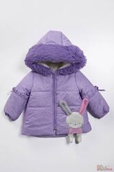 Куртка фіолетова з кроликом для дівчинки Midimod