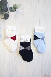 Шкарпетки 2 пари Ромбики-смужки для хлопчика 6-12 міс Katamino