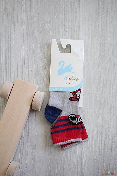 Шкарпетки триколірні з малюнком для хлопчика Wola