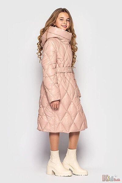 Пальто ніжно-пудрового кольору для дівчинки Cvetkov