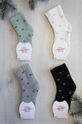 Шкарпетки махрові в дрібні сердечка для дівчинки Pier Lone