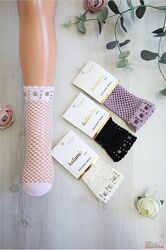 Шкарпетки капронові сітка з камінчиками для дівчинки 5-6 років Katamino