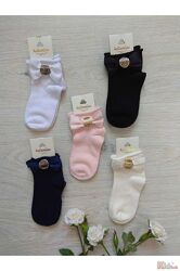 Шкарпетки однотонні з бантом для дівчинки 5-6 років Katamino