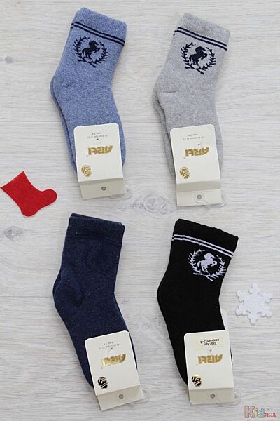 Шкарпетки махрові з емблемою у вигляді конячки для хлопчика 5-6 років Arti
