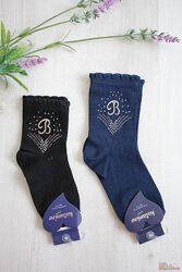 Шкарпетки однотонні В зі стразами для дівчинки 5-6 років Katamino
