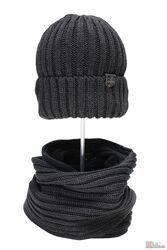 Комплект шапкашарф чорного кольору для дівчинки Odyssey