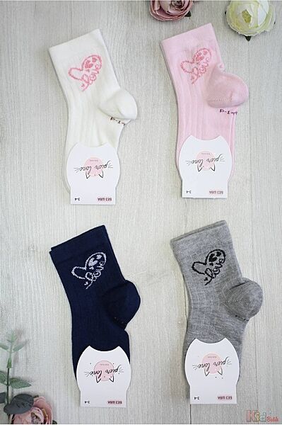 Шкарпетки з написом Love для дівчинки Pier Lone