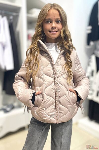 Куртка-демі пудрового відтінку для дівчинки Cvetkov