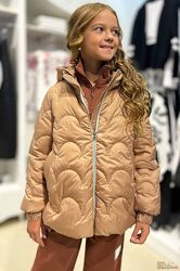 Куртка Ірма демісезонна кольору капучіно для дівчинки Cvetkov
