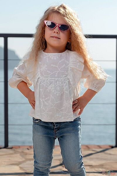 Блуза в білому кольорі для дівчинки Escabel Kids