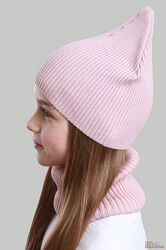 Шапка рожева зі світловідбиваючою нашивкою Нікі для дівчинки Elf Kids