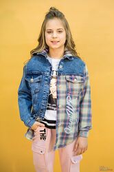 Куртка комбінована для дівчинки A-yugi Jeans