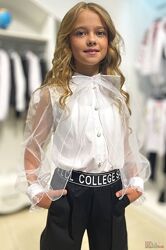 Блузка з  шифоновими рукавами для дівчинки Sly