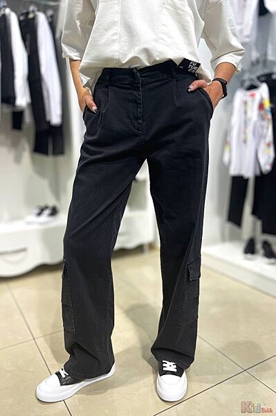 Джинси карго лаконічні немазкі для дівчинки A-yugi Jeans